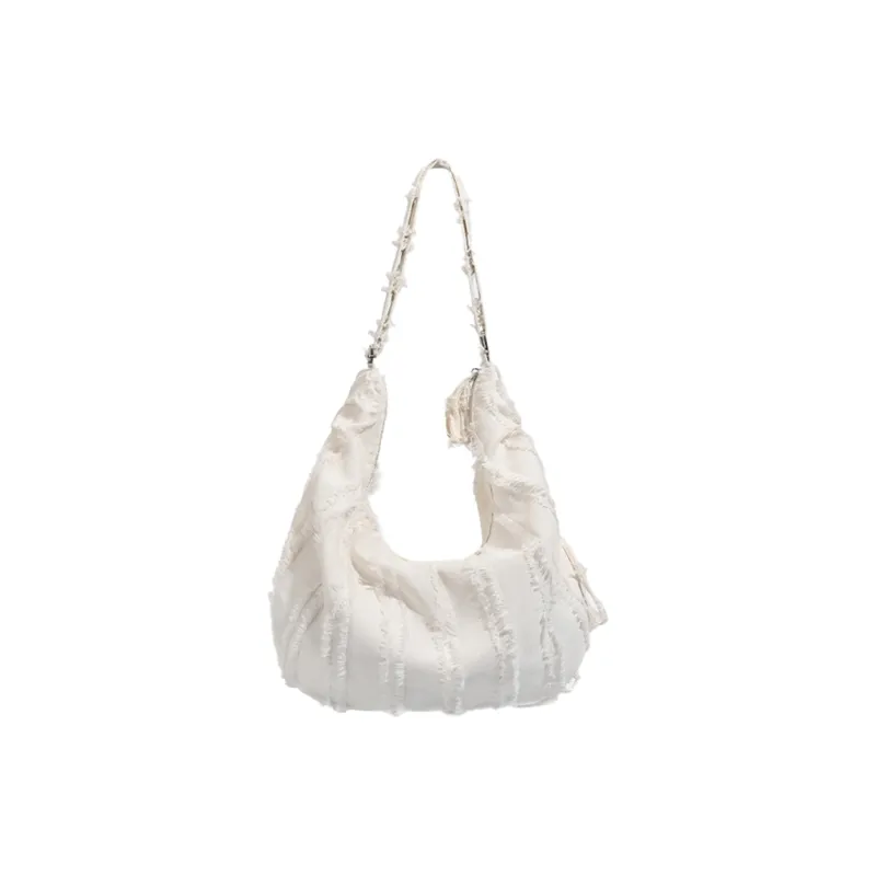 UNITE STAR Canvas Bag, Shoulder Bag Women's White/Blue-2