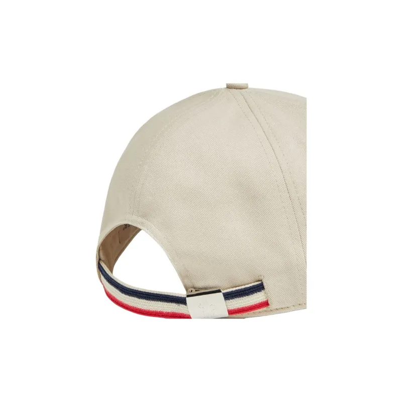 Moncler Cotton Baseball Caps Men's Light Beige-2