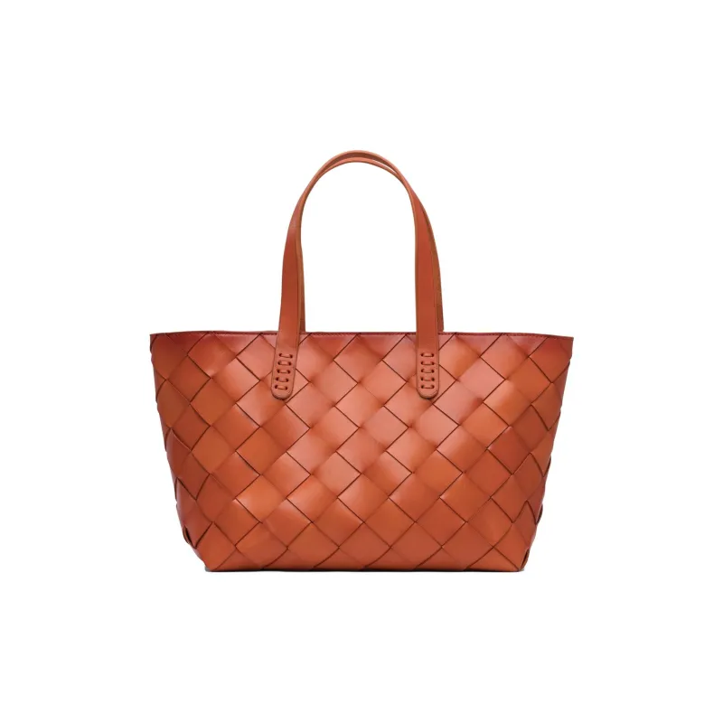 Dragon Diffusion Leather Tote Bag, Shopping Bag, Handbag Women's Orange-2
