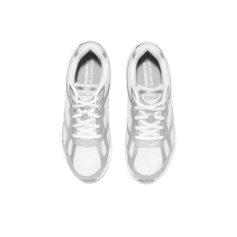 Skechers Women's GO Series Cushioning, Breathable, And Resilient Design Low Top Running Shoes Women's White Silver-2