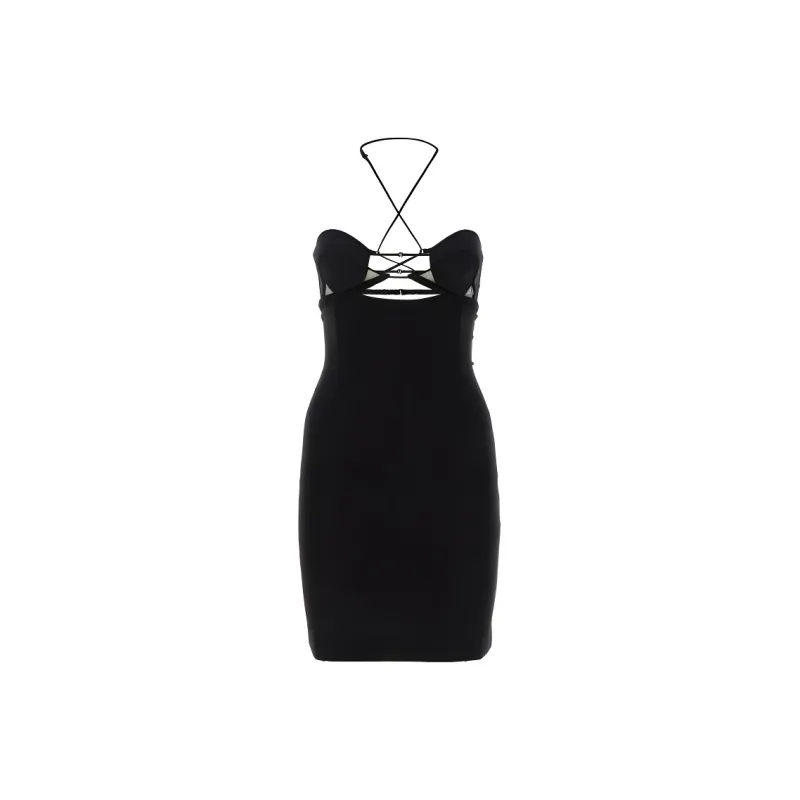 Nensi Dojaka Strappy Cut out Minidress-0