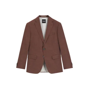 HUGO BOSS SS25 Business Suit Coat Men's Brown