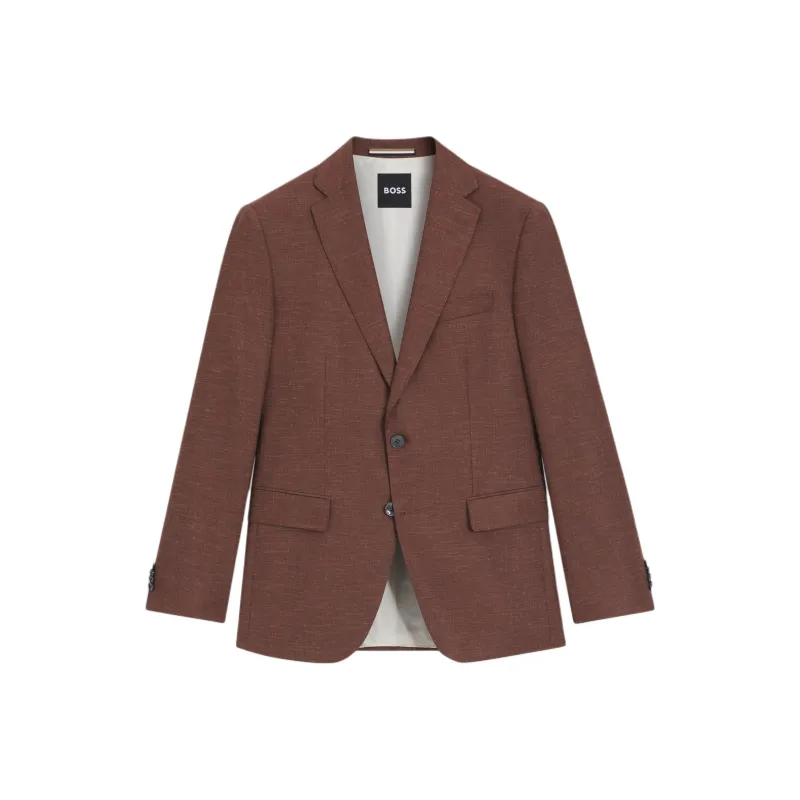 HUGO BOSS SS25 Business Suit Coat Men's Brown-0