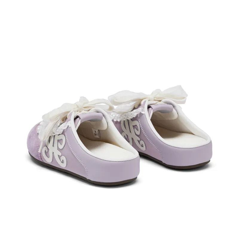 Hotwind Cream Lace Series Slip Resistant Closed Toe Slippers Women's-2