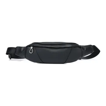 VANDEE Cow Leather Crossbody Bag Sling Bag Men's Black