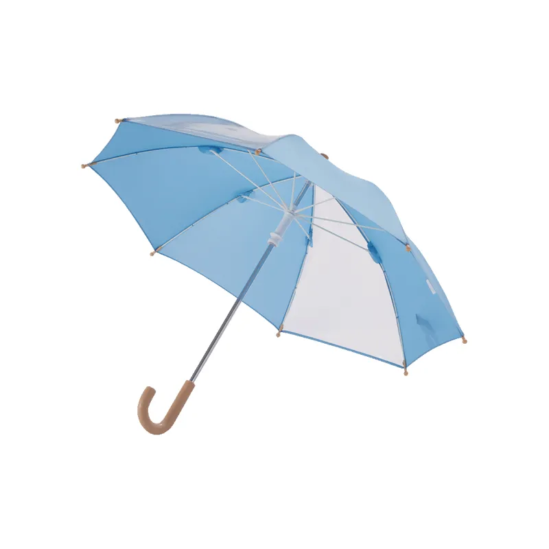 OBSU Transparent Kids' Umbrella With Long Handle, Lightweight, Rainproof, Cute, Fresh, Windproof For Preschoolers-6