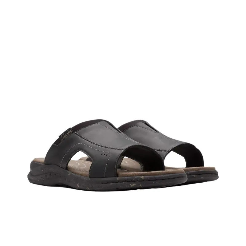 Clarks Rubber Sole Abrasion Resistant Slide Slippers Men's Black-2