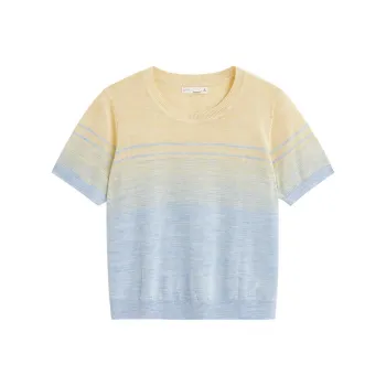 Inman T Shirts Women's Gradient Blue