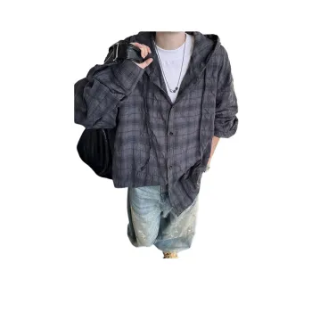 DUATOGE Shirts Men Dark Gray 