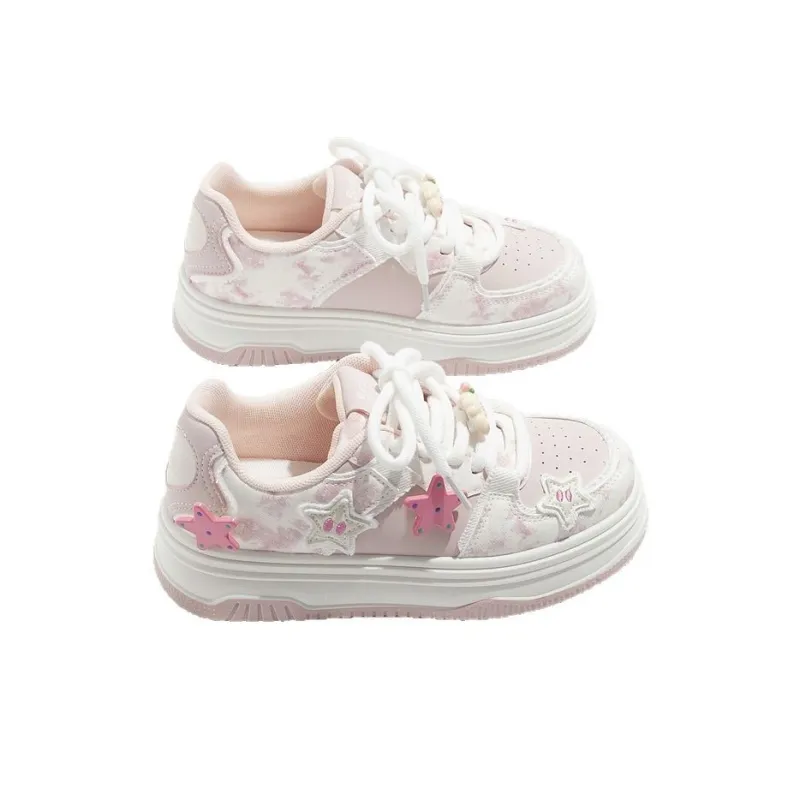 KATHRYN WILSON Slip Resistant, Abrasion Resistant, Lightweight, Breathable Low Top Skateboard Shoes Women's Pink-6