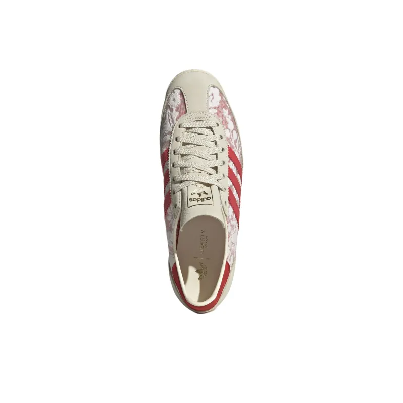 Liberty London x Adidas Originals SL 72 OG Anti Slip Wear Resistant Low Top Casual Shoes Women's Beige Pink-4