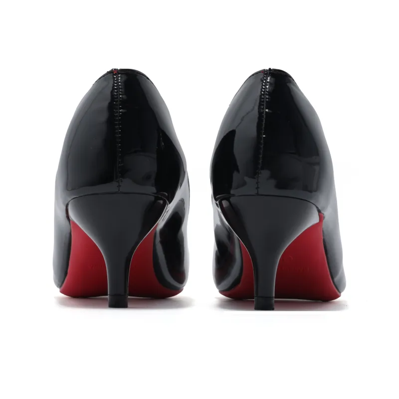 Take The Qin Slim Heel High Heels Women's Black-18