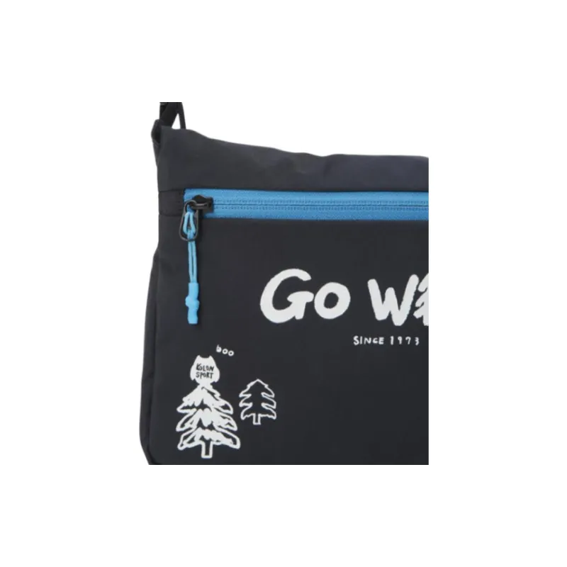 KOLON SPORT Nylon Shoulder Bag, Crossbody Bag Women's Dark Marine Blue-3