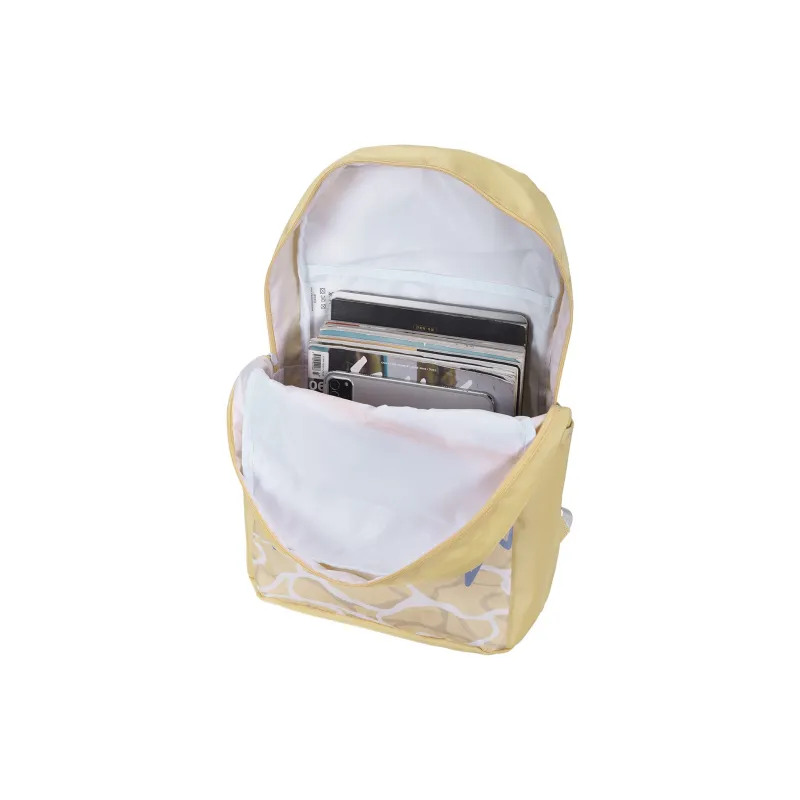 TURN UP Polyester Backpack Unisex Yellow-3