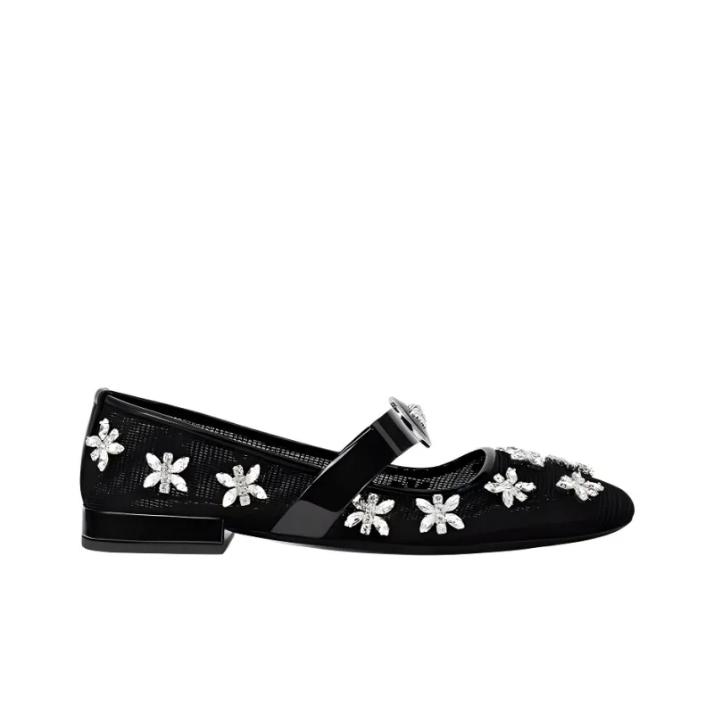 VERSACE Flat Casual Single Shoes Women's Black-1
