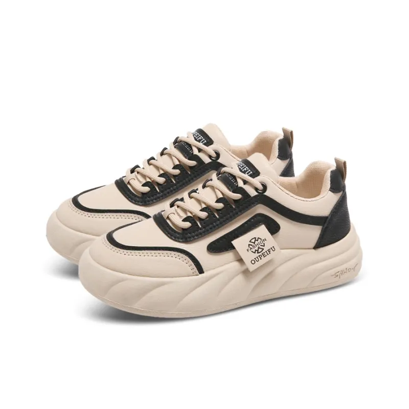 Gai Renpu Slip Resistant, Abrasion Resistant, Breathable Low Top Skateboard Shoes Women's Black-1