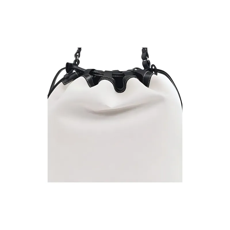 Casadei Fabric Bucket Bag, Shoulder Bag Regular Women's White & Black-2