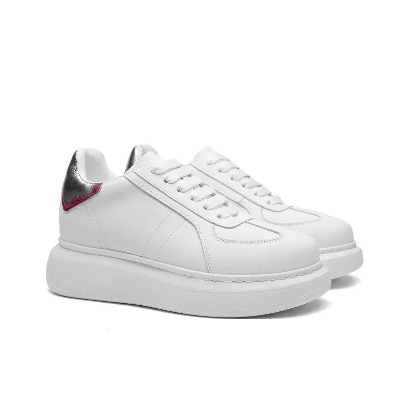 XIONGMAOMUMU Low Top Skateboard Shoes Unisex White/Silver Distressed-2