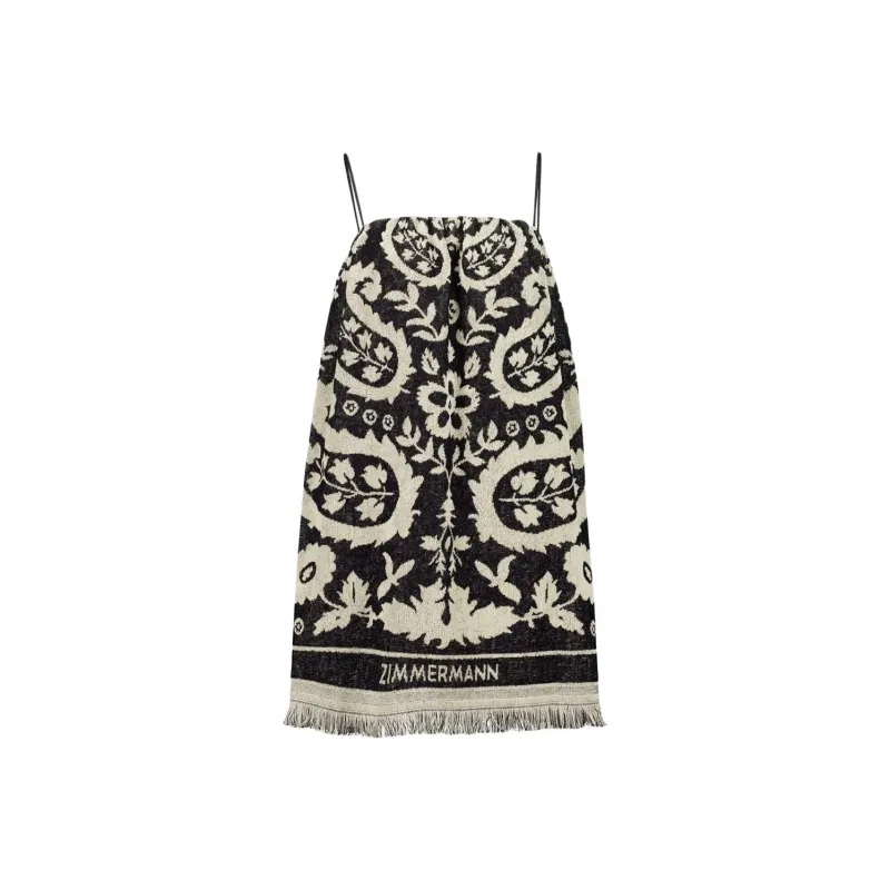 Zimmermann SS25 Slip Dress Women's Black White-1
