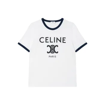 CELINE Paris T shirt In Cotton Jersey