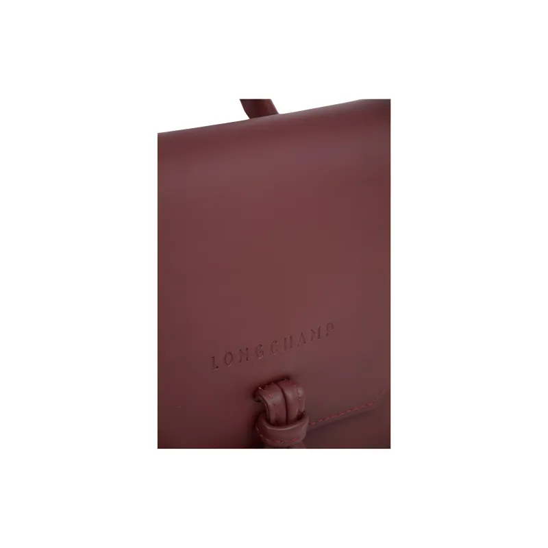 LONGCHAMP Leather Backpack Women's Red-3