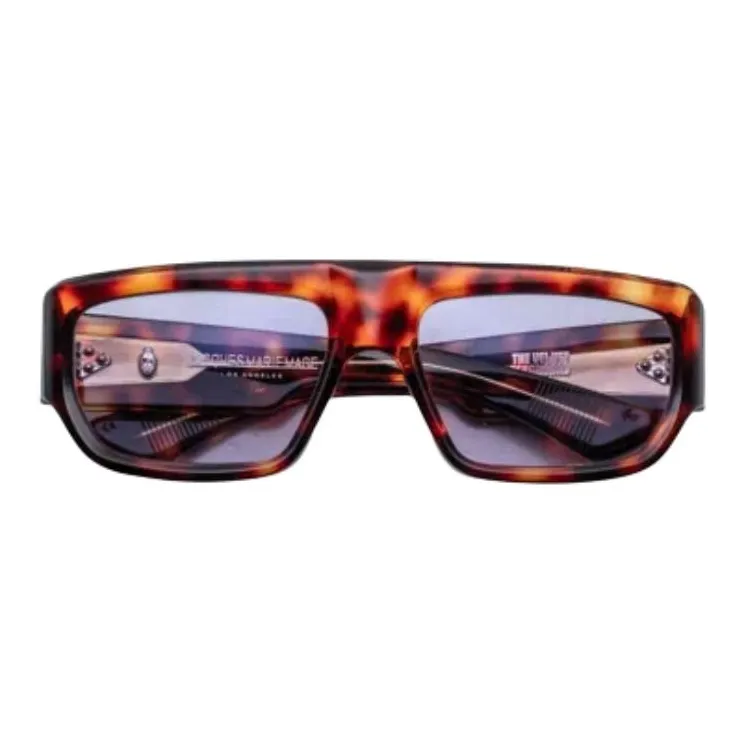 JACQUES MARIE MAGE Acetate Cellulose Acetate Metal Wire Rectangular Sunglasses Women's Tortoiseshell-2