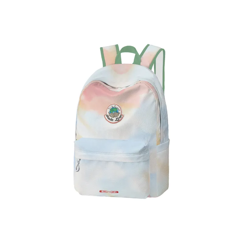 FINITE LOOP Eco Friendly Fabric Backpack Unisex Pink White-1