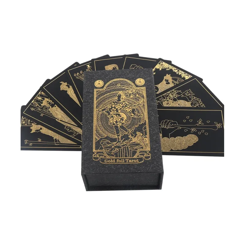 JINBANG Wite Tarot Collection, Gold Foil PVC Waterproof, Tarot Board Games-33