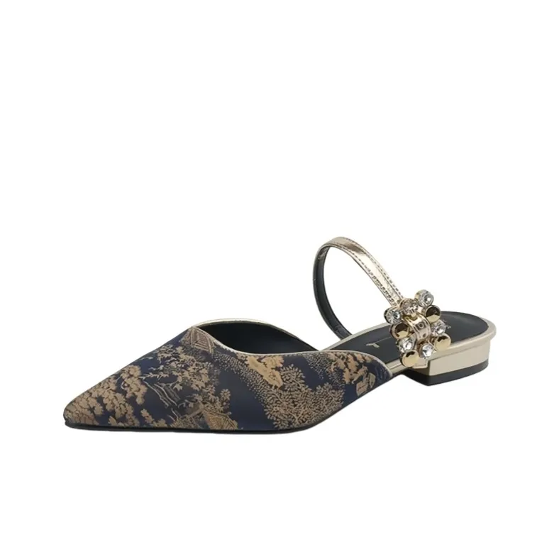 WUJI Embroidery Abrasion Resistant Slip Resistant Closed Toe Slippers Women's-3