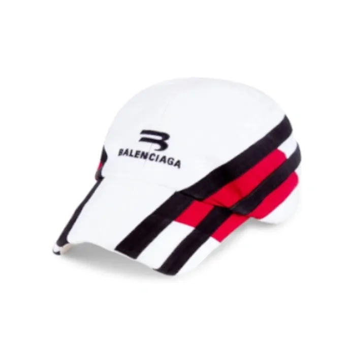 Balenciaga Leather Baseball Caps Women's White-0
