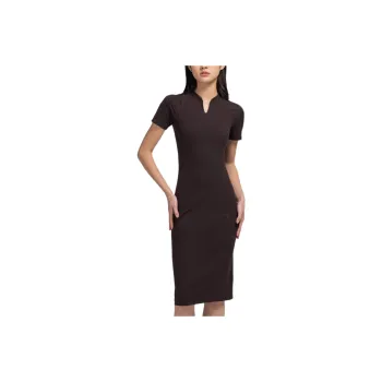 Lululemon Short Sleeved Dress Women's Drip Coffee