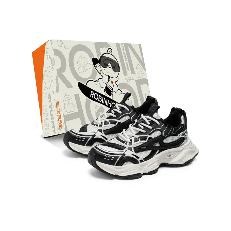 ROBINHOOD Slip Resistant, Abrasion Resistant, Breathable, Lightweight Low Top Chunky Sneakers Men's Box Included-6