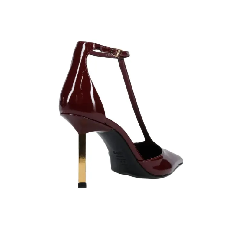 Schutz Slim Heel High Heels Women's Burgundy-3
