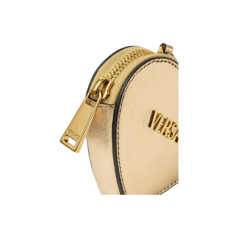 VERSACE Lambskin Coin Purse Women's Gold-2