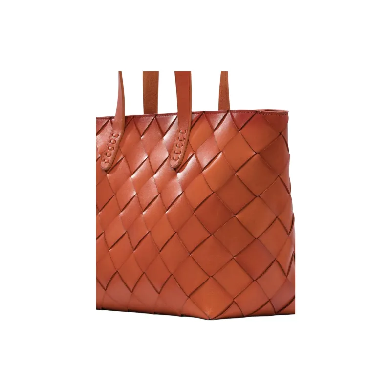 Dragon Diffusion Leather Tote Bag, Shopping Bag, Handbag Women's Orange-3
