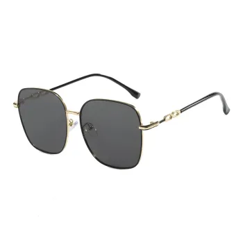 PRETTYALLUSION PC Metal Square Sunglasses Unisex