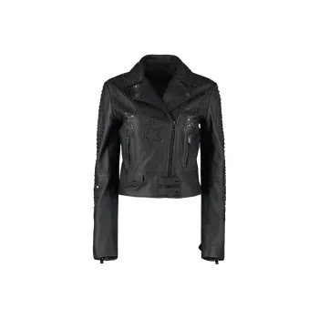 PINKO Leather Jacket Women's Black