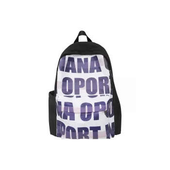 Vack Nylon Backpack Unisex Black Purple/Black Red/Black Green/Black Blue