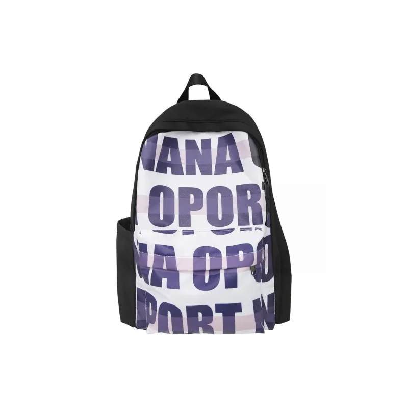Vack Nylon Backpack Unisex Black Purple/Black Red/Black Green/Black Blue-0