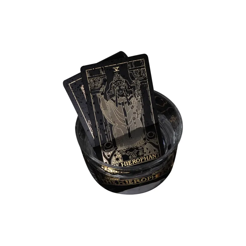 JINBANG Wite Tarot Collection, Gold Foil PVC Waterproof, Tarot Board Games-15