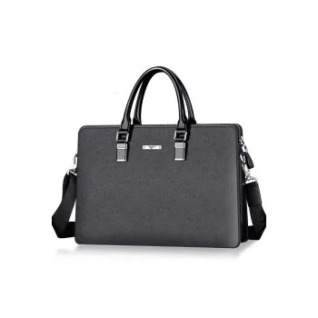 SEPTWOLVES Cow Leather Briefcase Men's Gray