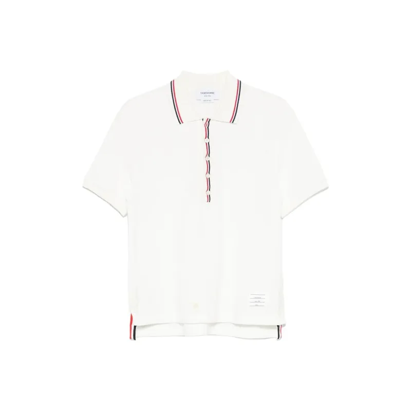 THOM BROWNE Rwb Stripe detail Polo Shirt-0