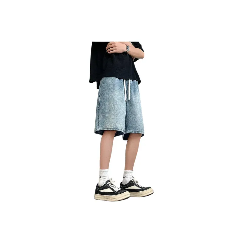 WARNING LIGHT Denim Shorts Unisex-1