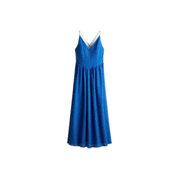 H&M Slip Dresses Women's Bright Blue