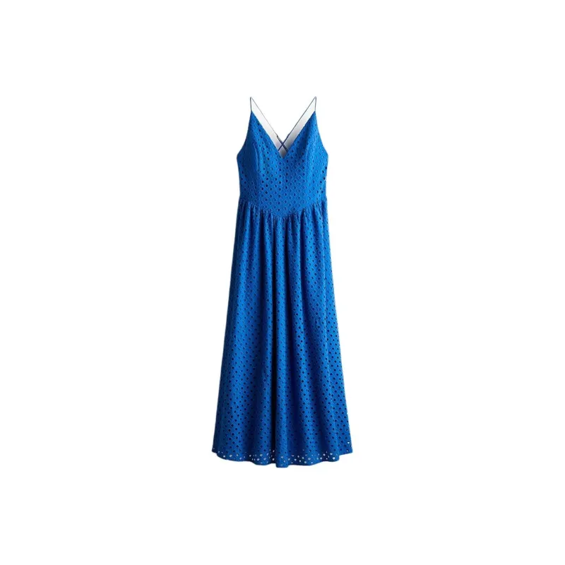 H&M Slip Dresses Women's Bright Blue-0