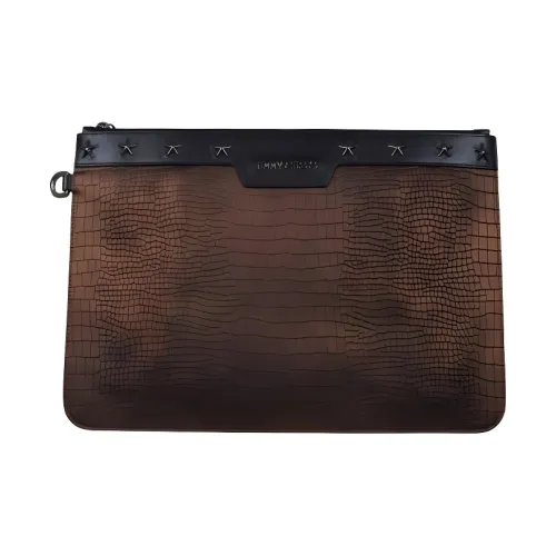 Jimmy Choo Leather Clutch Men's Brown