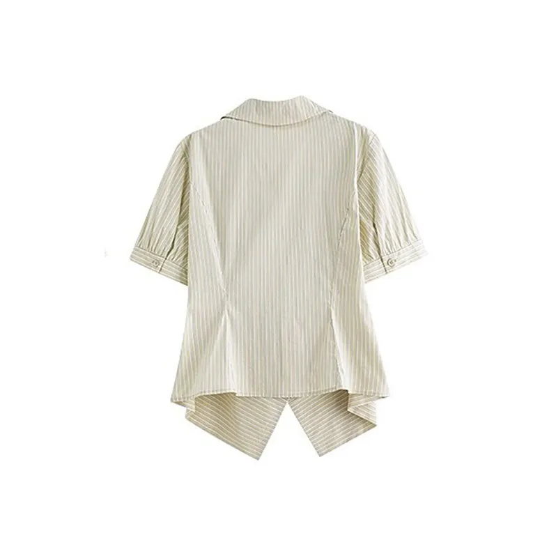 HDFULERN Shirts Women's Bamboo Flute Green-1