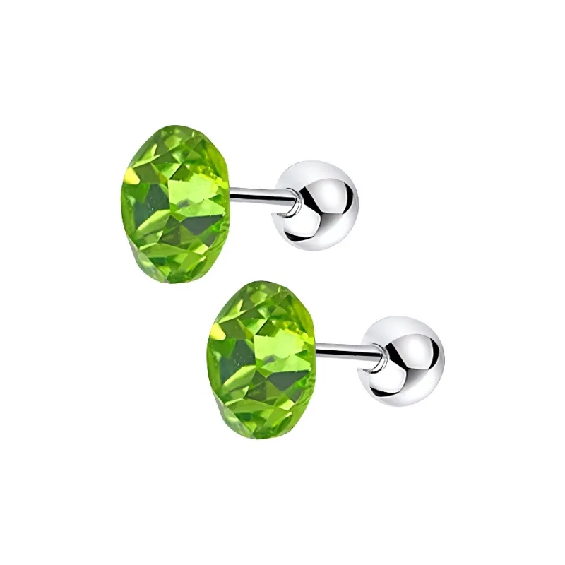 Titanium Steel Ear Care Stud Earrings Fashion Stud Earrings Unisex Multicolor Sparkling Gift Box Set-32