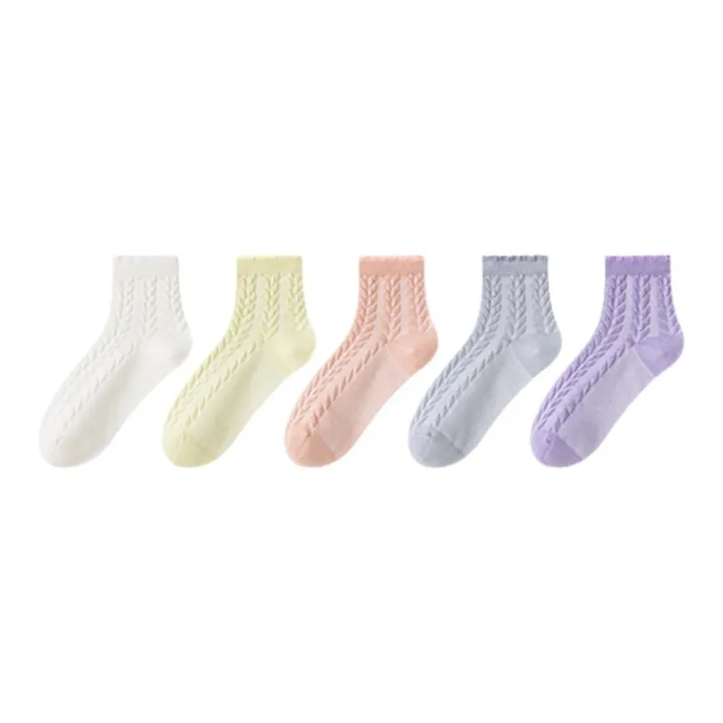 Shuya Mid Calf Socks Women's Box 5 Pack-0