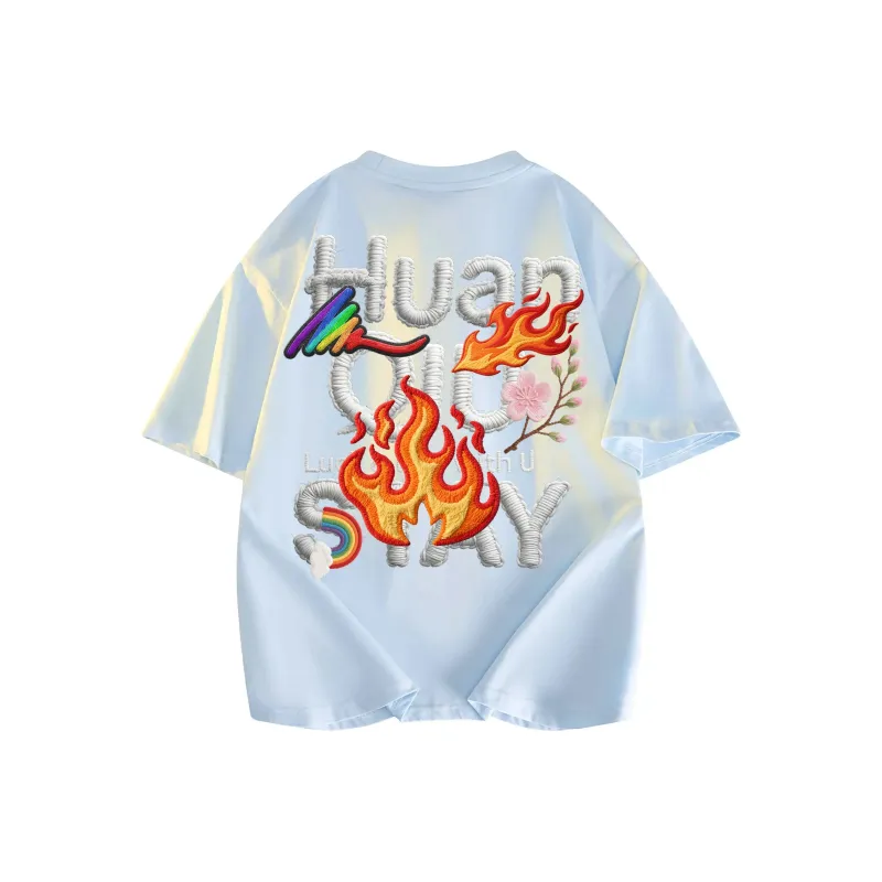 HUANQIU Short Sleeved T Shirts Unisex-21